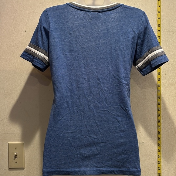 Blue Cubs Baseball V-Neck T-Shirt - Picture 2 of 4